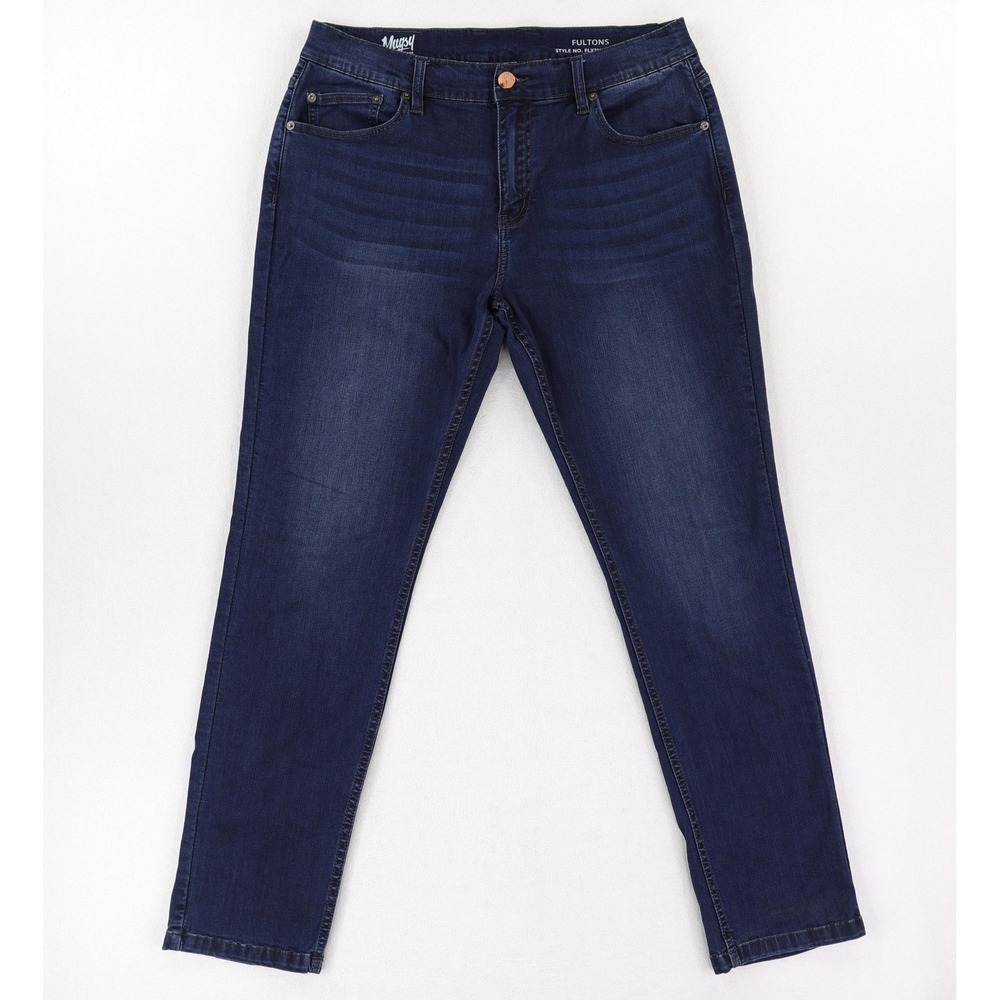 Mugsy Jeans Jeans‎ Mens 35x32 (Fits 34x31) Blue Fultons Slim Stretch 5 Pocket